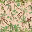 Playful Monkeys - Beige, Photowall