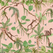 Playful Monkeys - Pink, Photowall