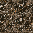 Playful Robins - Vintage - Black, Photowall