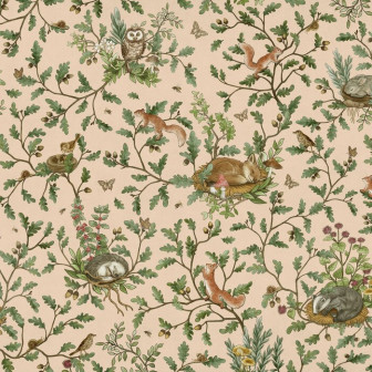 Playful Woods - Beige, Photowall