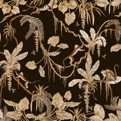 Tapet cu design vintage cu maimuțe jucăușe
