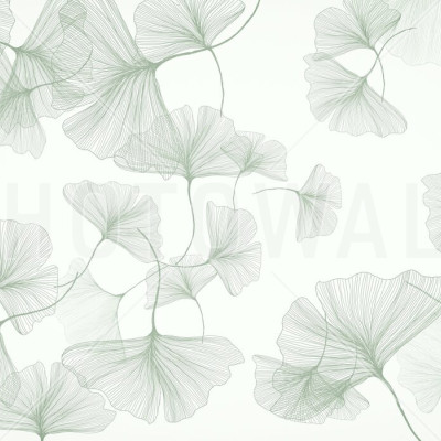 Fototapet cu frunze verzi delicate