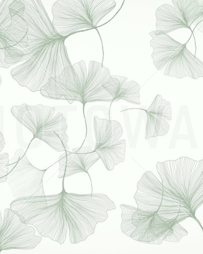 Fototapet cu frunze verzi delicate