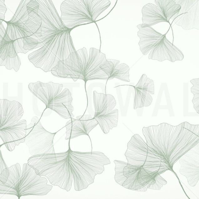 Fototapet cu frunze verzi delicate