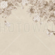 Vintage Flower Wall - All Beige, Photowall