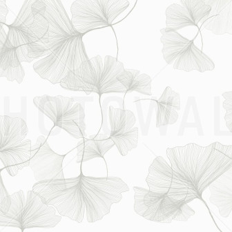 Fototapet cu design delicat de frunze stilizate