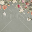 Vintage Flower Wall - Green, Photowall