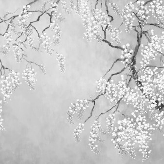 Blossom Wisteria - BW, Photowall