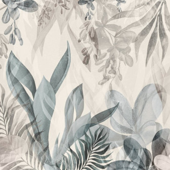 Leafy Greenery, Beige, Photowall