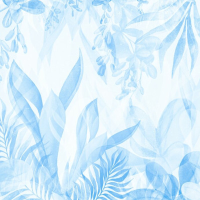 Leafy Greenery, All Blue, Photowall