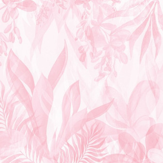 Leafy Greenery, All Pink, Photowall