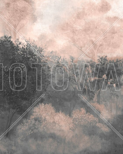 Romantic Landscape - Pink, Photowall