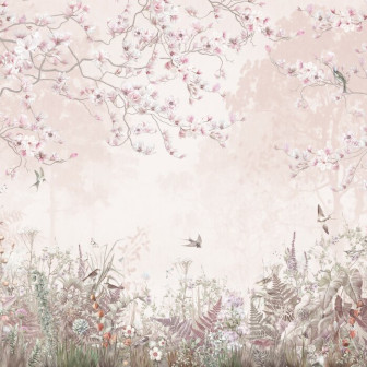 Sparkling Garden - Pink, Photowall