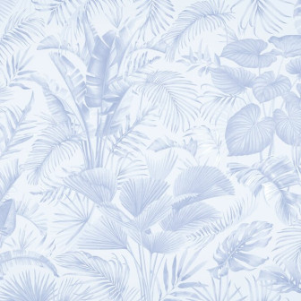 Fototapet cu model tropical albastru în interior modern