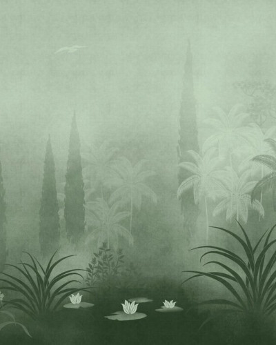 Moonlit Serenity II - Green, Photowall