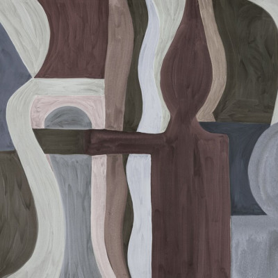 Geometric Modern Abstract - Brown, Photowall