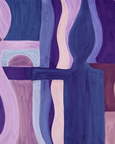 Fototapet abstract modern albastru și violet