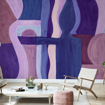 Fototapet abstract modern albastru și violet