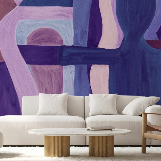 Fototapet abstract modern albastru și violet