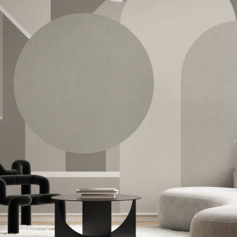 Fototapet cu model geometric elegant în tonuri de gri