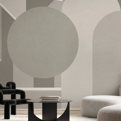 Fototapet cu model geometric elegant în tonuri de gri