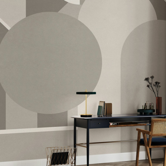 Fototapet cu model geometric elegant în tonuri de gri