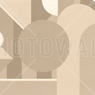 Stylish Geometric Pattern - Beige, Photowall