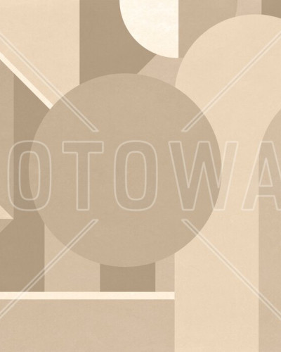 Fototapet bej cu model geometric stilat