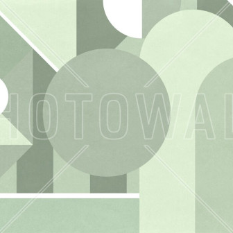 Stylish Geometric Pattern - Mint Green, Photowall