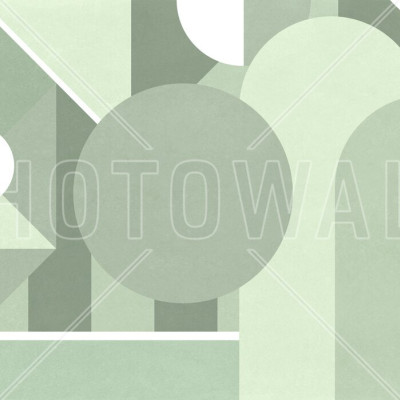 Stylish Geometric Pattern - Mint Green, Photowall