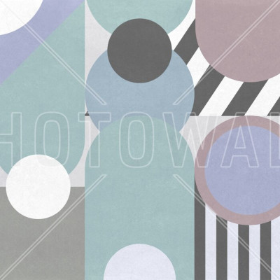 Modern Geometric Abstract - Blue Green, Photowall
