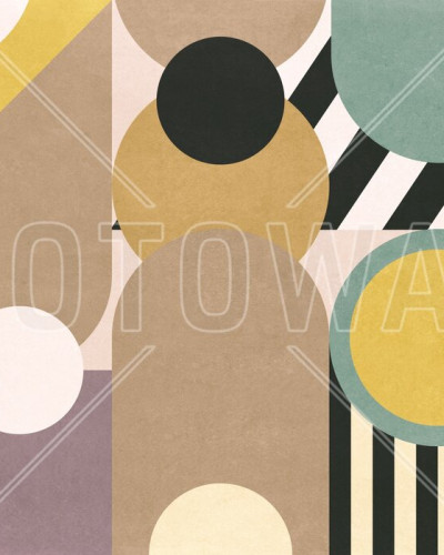 Fototapet abstract geometric în tonuri de maro