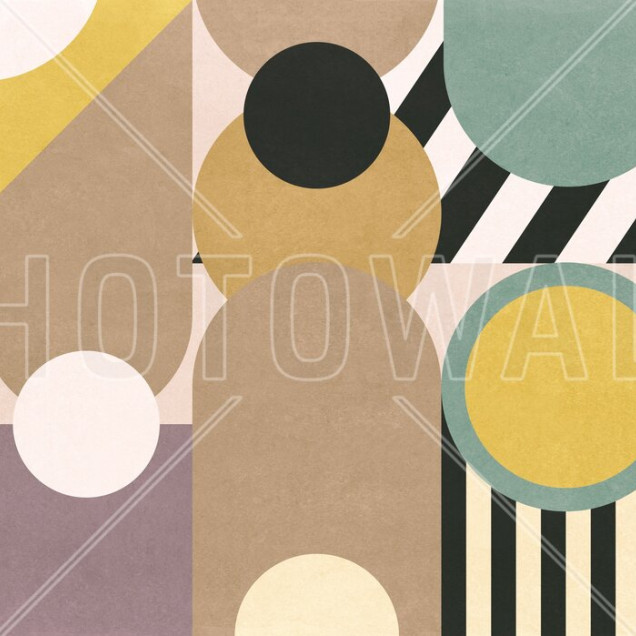 Fototapet abstract geometric în tonuri de maro
