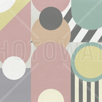 Fototapet abstract geometric modern cu nuanțe de roz