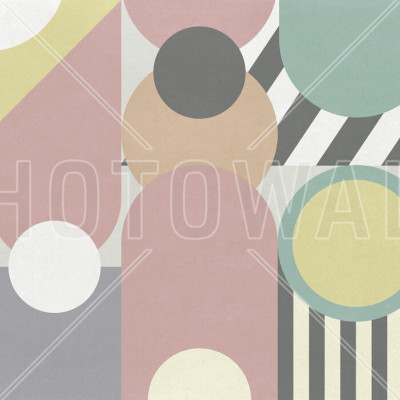 Modern Geometric Abstract - Pink, Photowall