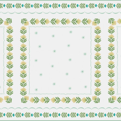 Greek Flower Frame - White II, Photowall
