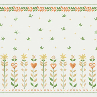 Floral Leaf Frame - White II, Photowall