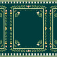 Flower Foliage Frame - Dark Green, Photowall