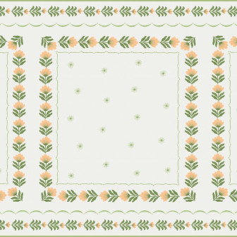 Fototapet cu rame florale stilizate pentru camera copiilor