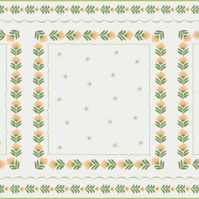 Fototapet cu rame florale stilizate pentru camera copiilor