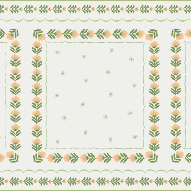 Fototapet cu rame florale stilizate pentru camera copiilor