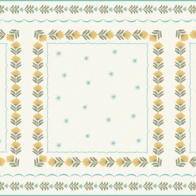Greek Flower Frame - White, Photowall