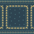 Greek Flower Frame - Blue Green, Photowall