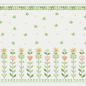 Floral Leaf Frame - White IV, Photowall