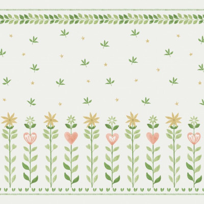 Floral Leaf Frame - White IV, Photowall