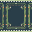Flower Foliage Frame - Blue Green, Photowall