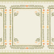 Flower Foliage Frame - Beige, Photowall