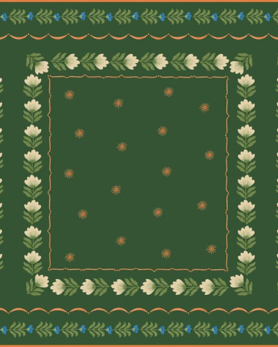 Fototapet cu design floral verde, ideal pentru decorul interior