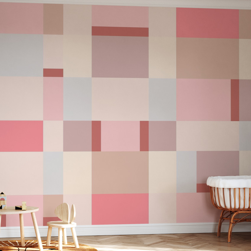 Fototapet cu blocuri geometrice multicolore