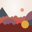 Graphic Shapes - Red, Photowall